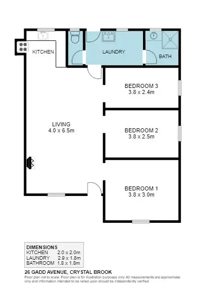 Floorplan of Homely house listing, 26 Gadd Ave, Crystal Brook SA 5523