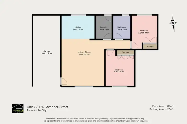 Floorplan of Homely unit listing, Unit 7/174 Campbell St, Toowoomba City QLD 4350