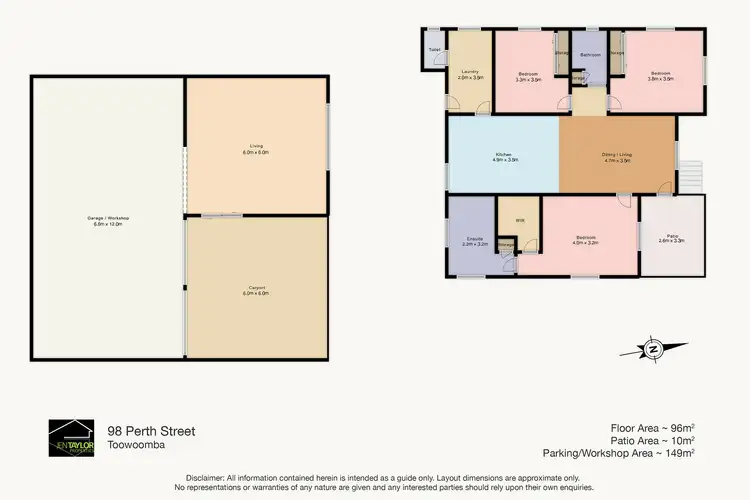 Floorplan of Homely house listing, 98 Perth St, South Toowoomba QLD 4350