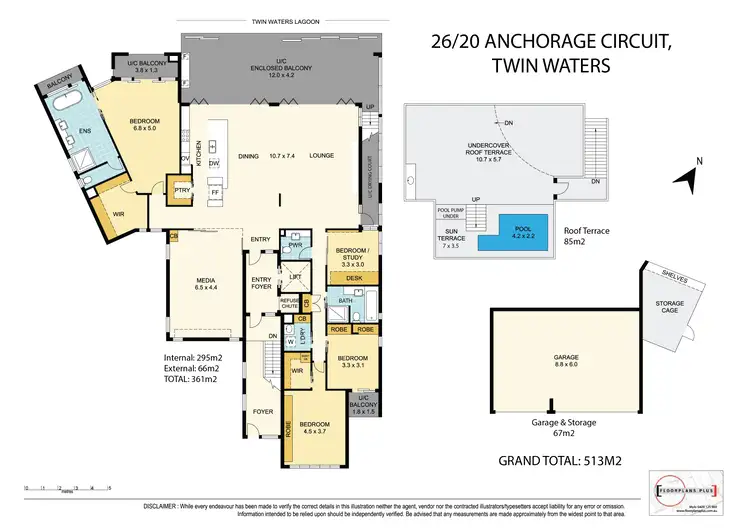 Floorplan of Homely apartment listing, Unit 26/20 Anchorage Cct, Twin Waters QLD 4564