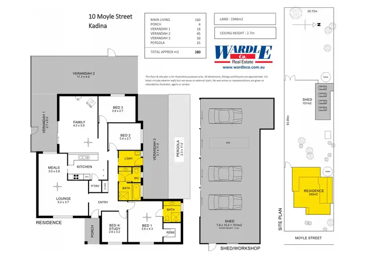 Floorplan of Homely house listing, 10 Moyle Street, Kadina SA 5554