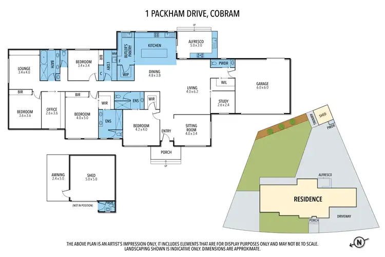 Floorplan of Homely house listing, 1 Packham Dr, Cobram VIC 3644