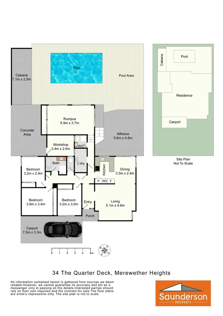 Floorplan of Homely house listing, 34 The Quarter Deck, Merewether Heights NSW 2291