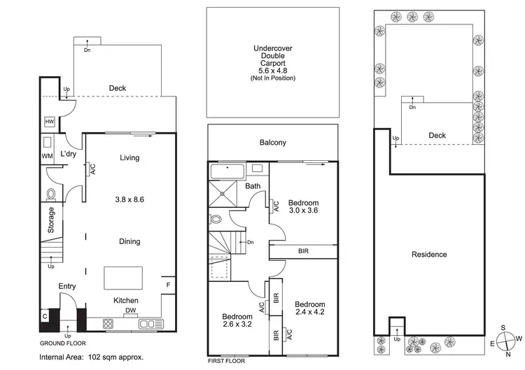 Floorplan of Homely townhouse listing, 6/18 Normanby Street, Brighton VIC 3186