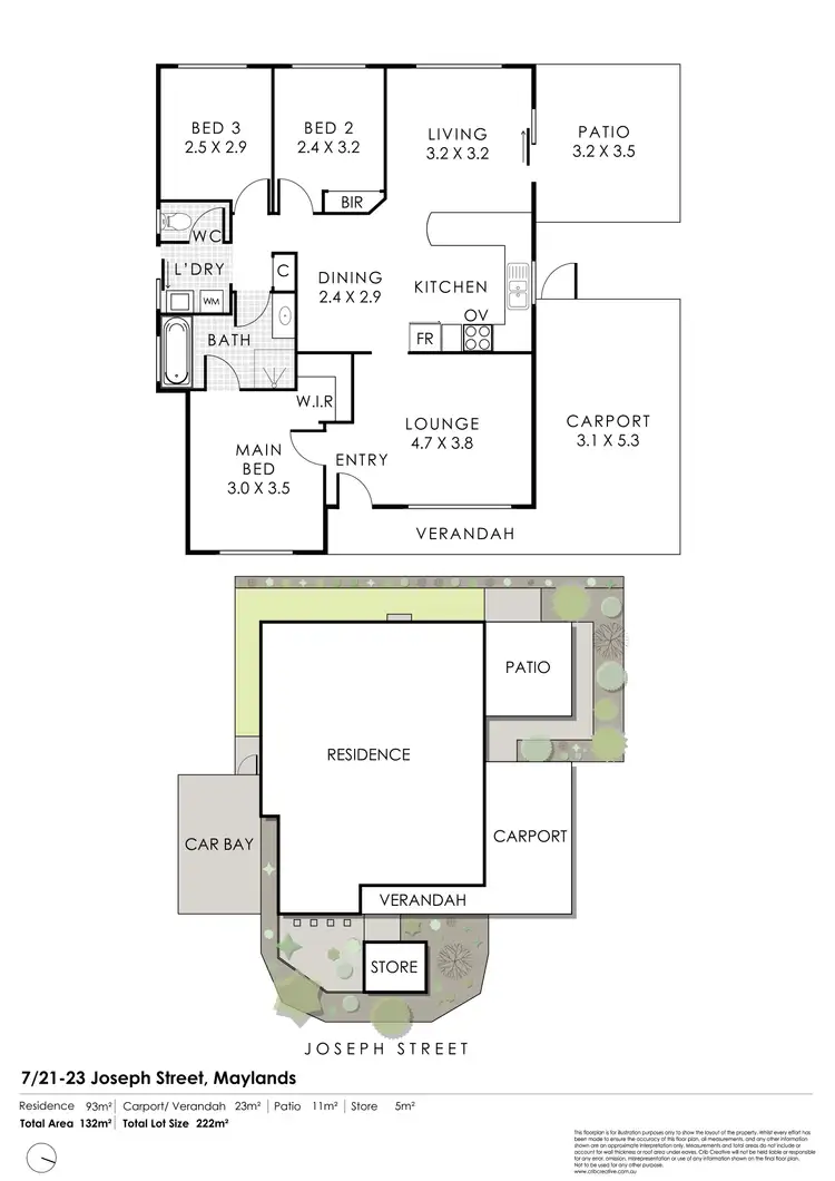 Floorplan of Homely villa listing, 7/21 Joseph St, Maylands WA 6051