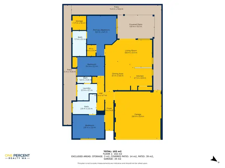 Floorplan of Homely villa listing, 37/9 Bradbury St, Rockingham WA 6168