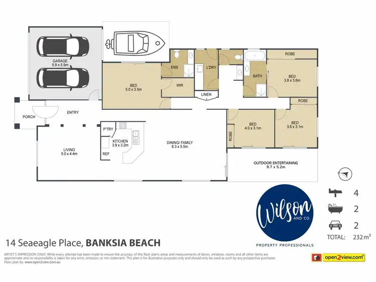 Floorplan of Homely house listing, 14 Seaeagle Pl, Banksia Beach QLD 4507