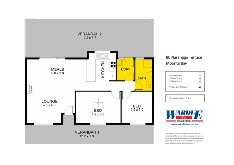 Floorplan of Homely house listing, 80 Narangga Tce, Moonta Bay SA 5558
