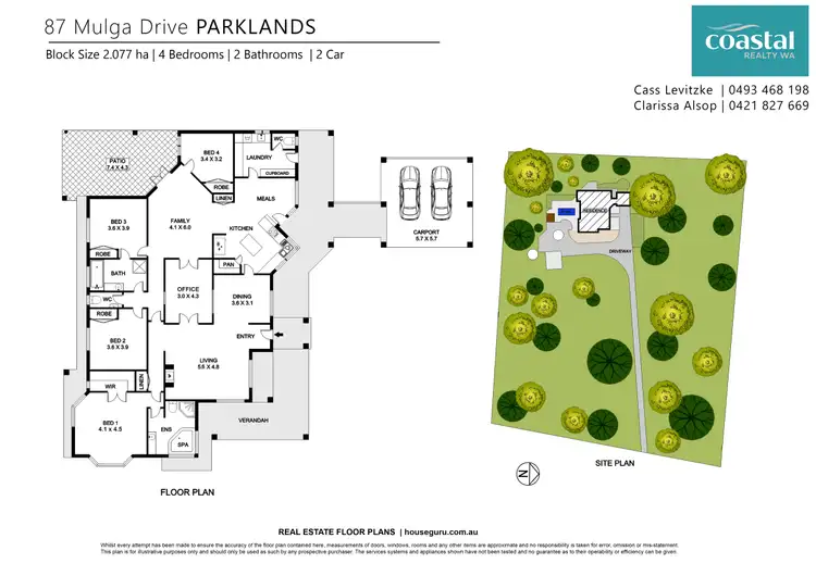 Floorplan of Homely house listing, 87 Mulga Dr, Parklands WA 6180