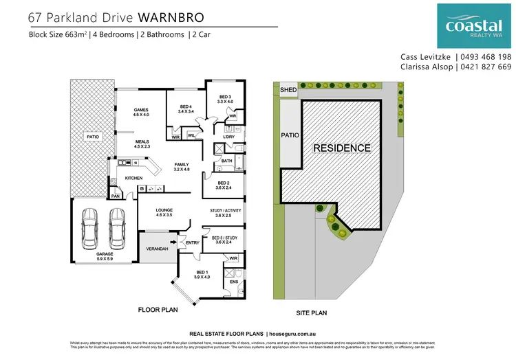 Floorplan of Homely house listing, 67 Parkland Dr, Warnbro WA 6169