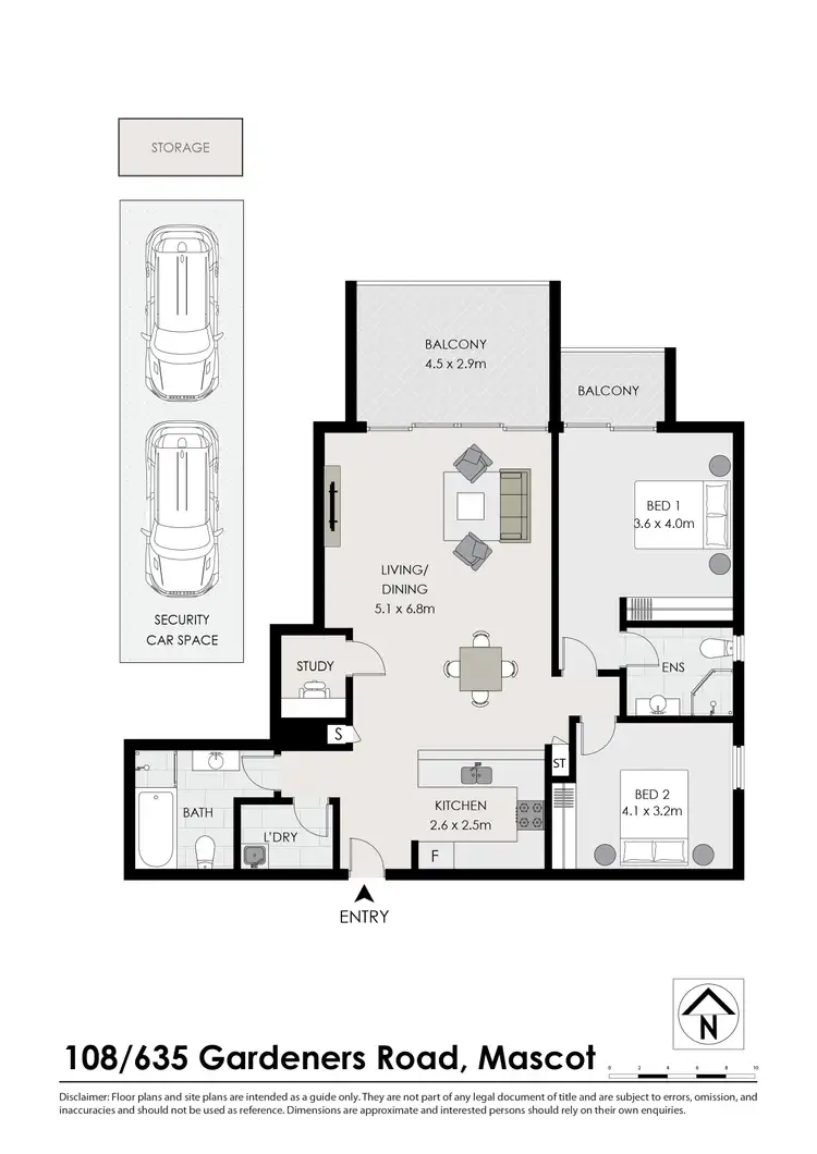 Floorplan of Homely apartment listing, 108/635 Gardeners Rd, Mascot NSW 2020