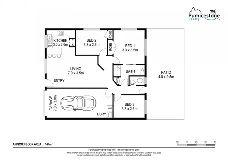 Floorplan of Homely semi-detached listing, Unit 1/22 Rossini St, Burpengary QLD 4505
