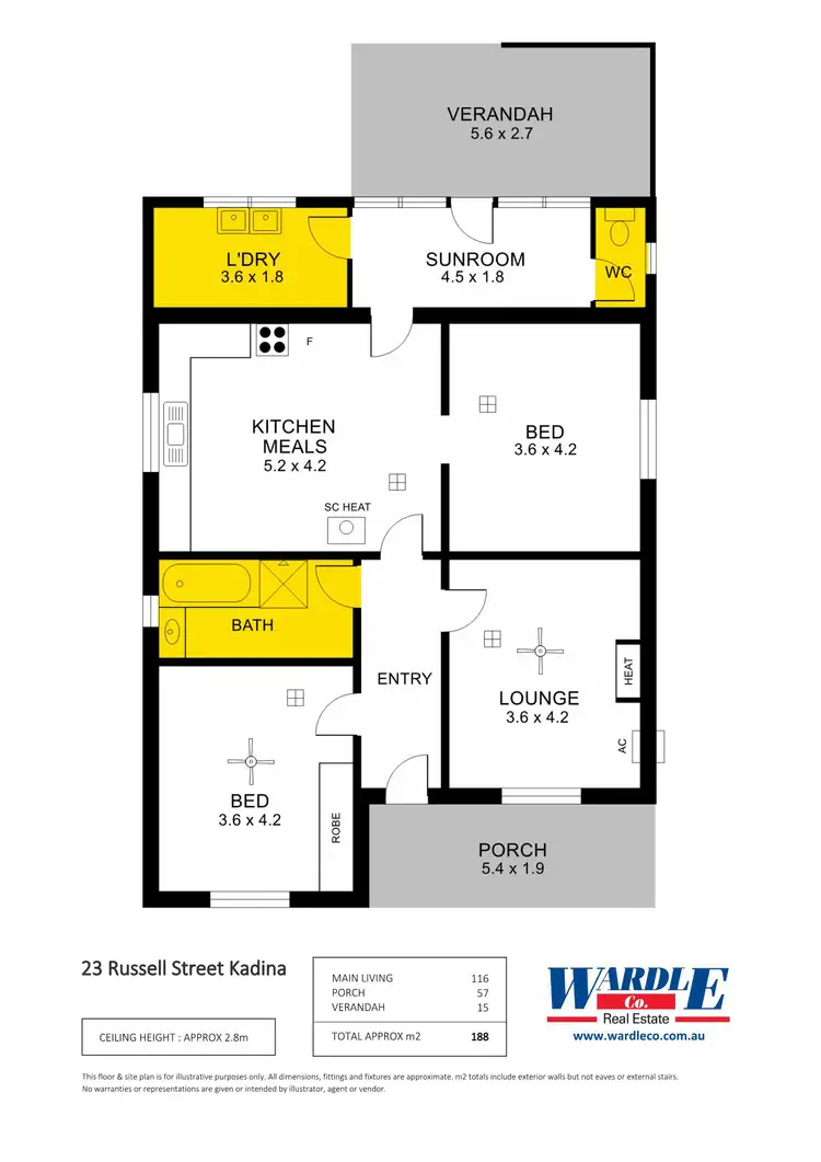 Floorplan of Homely house listing, 23 Russell St, Kadina SA 5554