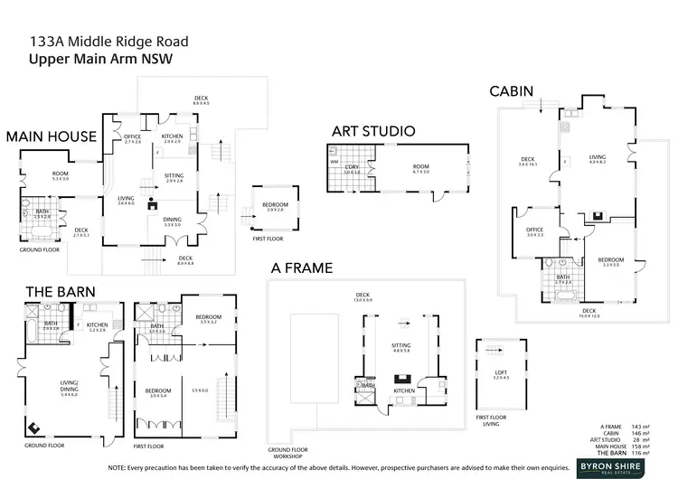 Floorplan of Homely rural property listing, 133A Middle Ridge Road, Upper Main Arm NSW 2482