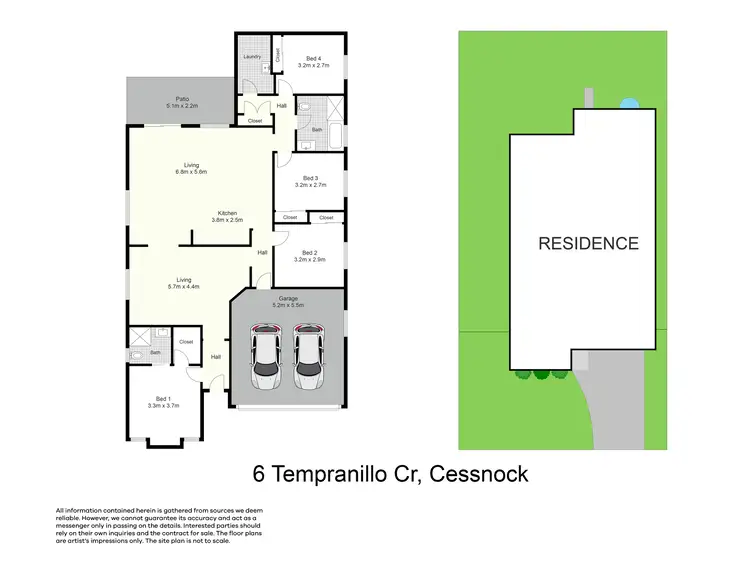 Floorplan of Homely house listing, 6 Tempranillo Cres, Cessnock NSW 2325
