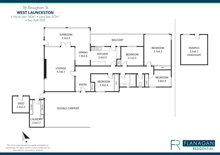 Floorplan of Homely house listing, 36 Brougham St, West Launceston TAS 7250