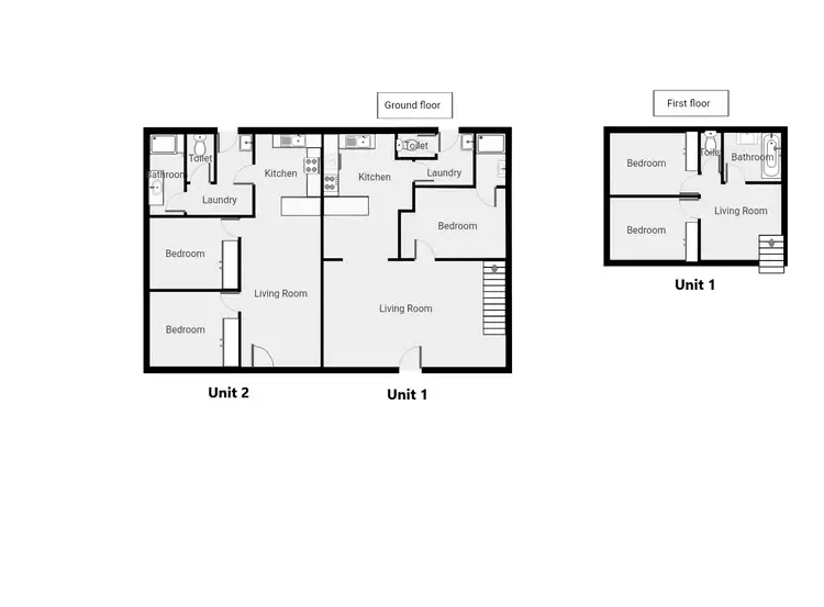 Floorplan of Homely unit listing, Unit 1/3 Sutherland St, Stawell VIC 3380