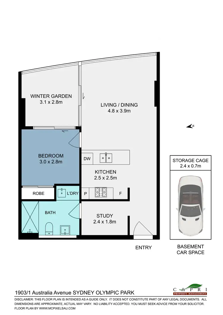 Floorplan of Homely apartment listing, 1903/1 Australia Avenue, Sydney Olympic Park NSW 2127