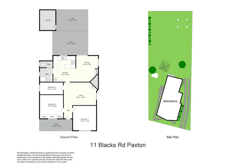 Floorplan of Homely house listing, 11 Blacks Road, Paxton NSW 2325