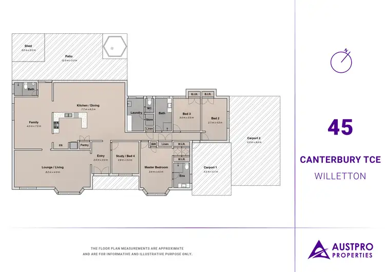 Floorplan of Homely house listing, 45 Canterbury Drive, Willetton WA 6155