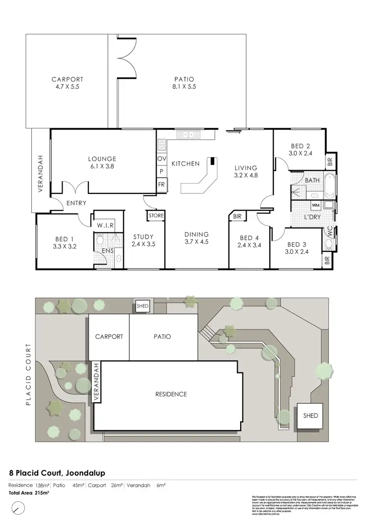 Floorplan of Homely house listing, 8 Placid Ct, Joondalup WA 6027