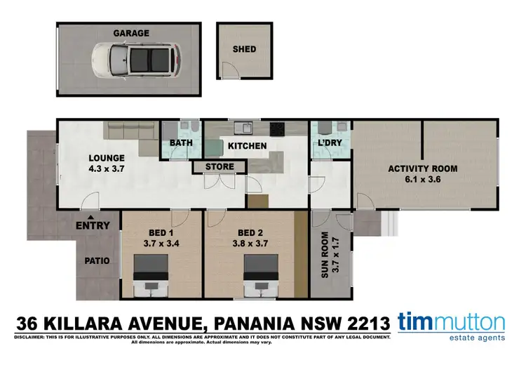 Floorplan of Homely house listing, 36 Killara Ave, Panania NSW 2213