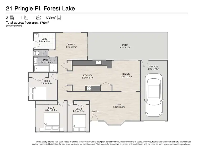 Floorplan of Homely house listing, 21 Pringle Pl, Forest Lake QLD 4078