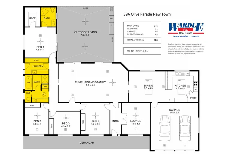 Floorplan of Homely house listing, 39A Olive Parade, Kadina SA 5554