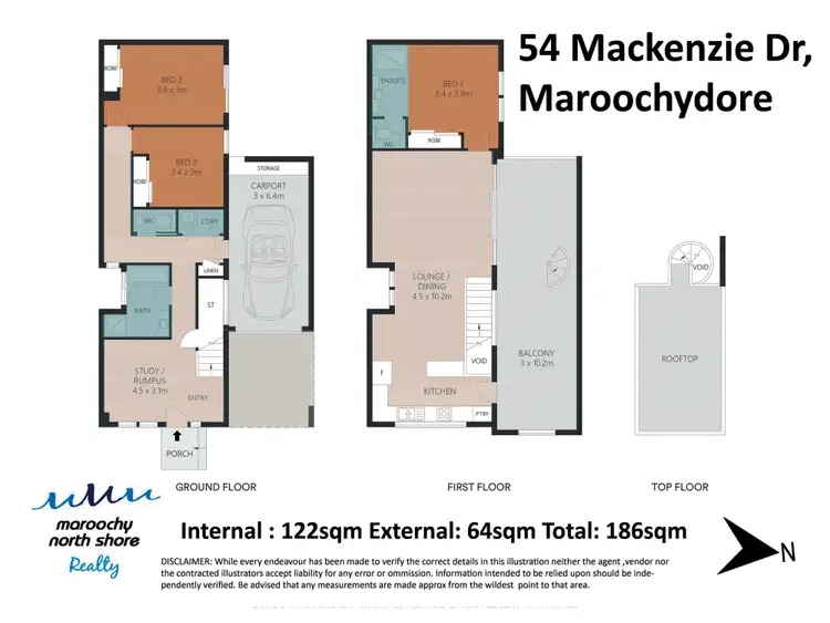 Floorplan of Homely house listing, 54 Mackenzie Dr, Maroochydore QLD 4558
