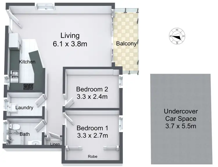 Floorplan of Homely apartment listing, Unit 19/115 Lagoon St, Narrabeen NSW 2101