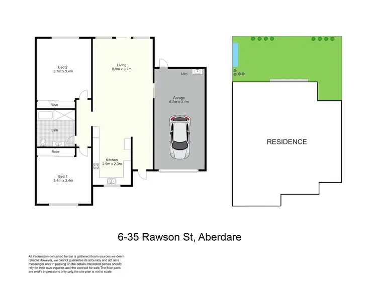 Floorplan of Homely unit listing, Unit 6/35 Rawson St, Aberdare NSW 2325