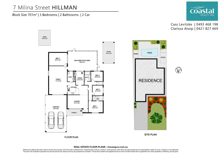 Floorplan of Homely house listing, 7 Milina St, Hillman WA 6168