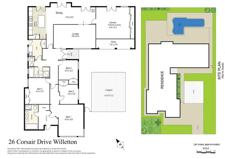 Floorplan of Homely house listing, 26 Corsair Drive, Willetton WA 6155