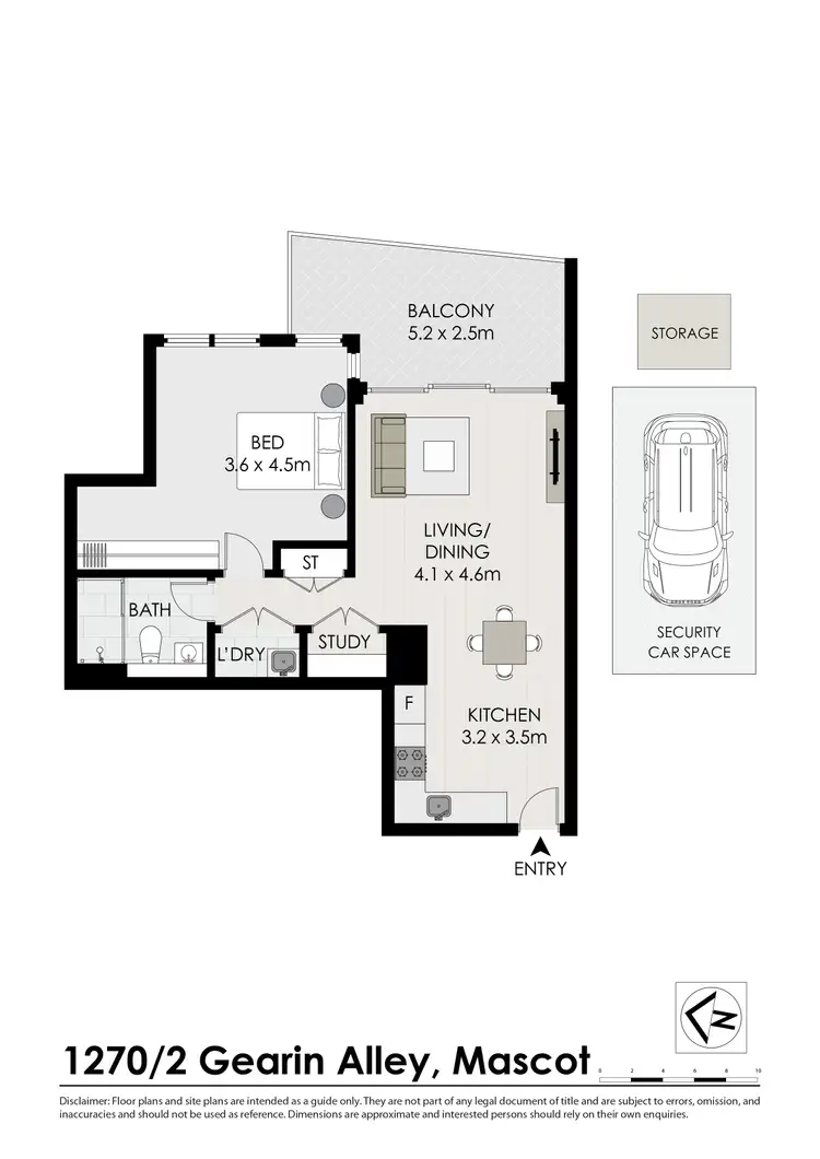 Floorplan of Homely apartment listing, 1270/2 Gearin Ally, Mascot NSW 2020