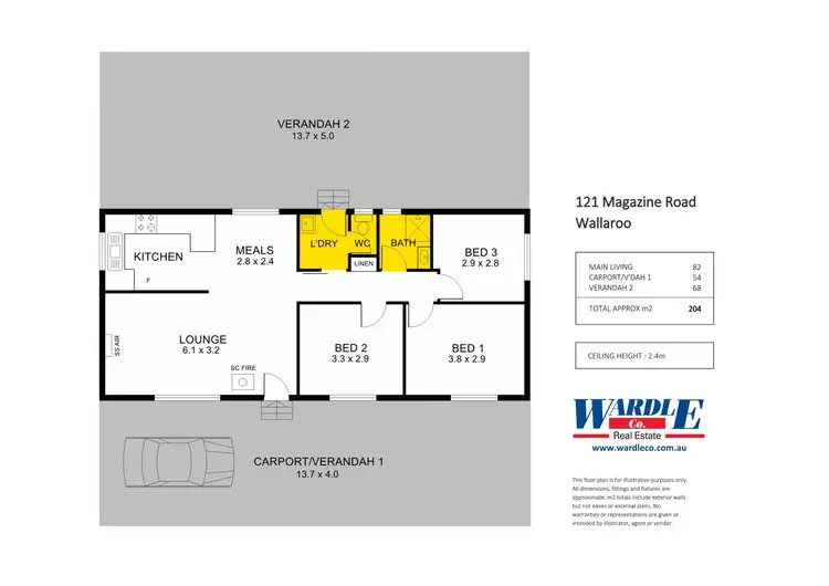 Floorplan of Homely house listing, 121 Magazine Rd, Wallaroo SA 5556