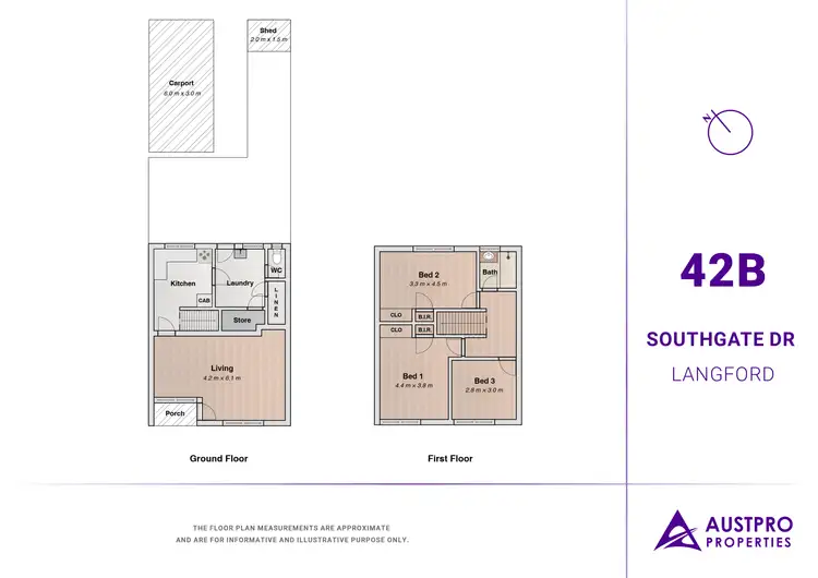 Floorplan of Homely house listing, 42B Southgate Road, Langford WA 6147