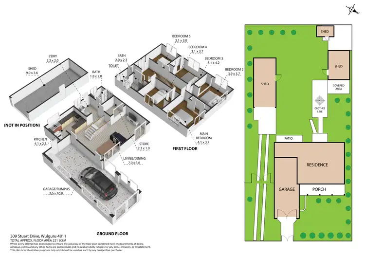 Floorplan of Homely house listing, 309 Stuart Dr, Wulguru QLD 4811