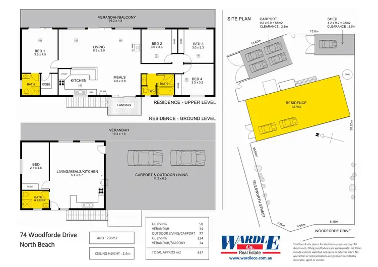 Floorplan of Homely house listing, 74 Woodforde Dr, North Beach SA 5556