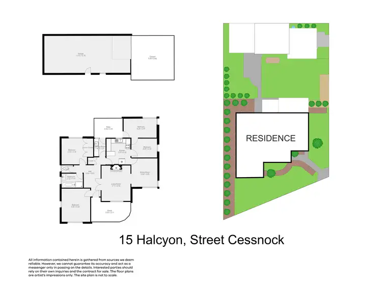 Floorplan of Homely house listing, 15 Halcyon St, Cessnock NSW 2325