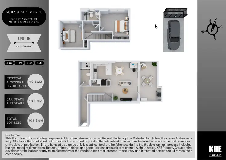 Floorplan of Homely apartment listing, Unit 18/29-31 St Ann Street, Merrylands NSW 2160