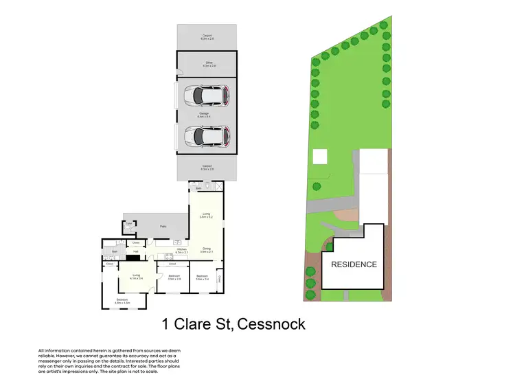 Floorplan of Homely house listing, 1 Clare St, Cessnock NSW 2325