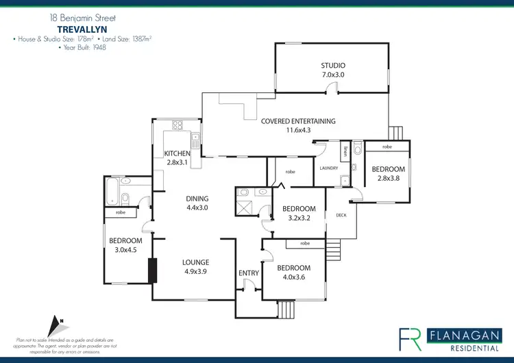 Floorplan of Homely house listing, 18 Benjamin St, Trevallyn TAS 7250