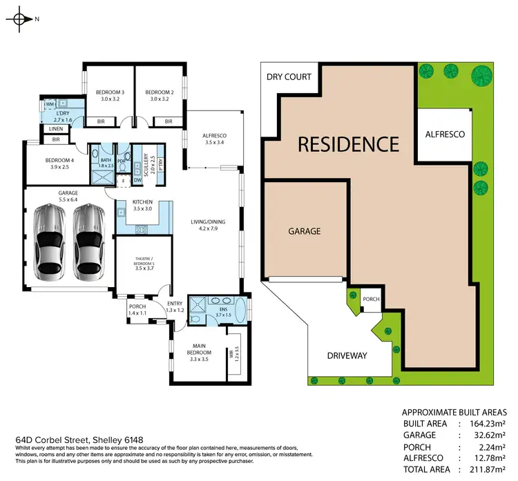 Floorplan of Homely house listing, 64D Corbel St, Shelley WA 6148