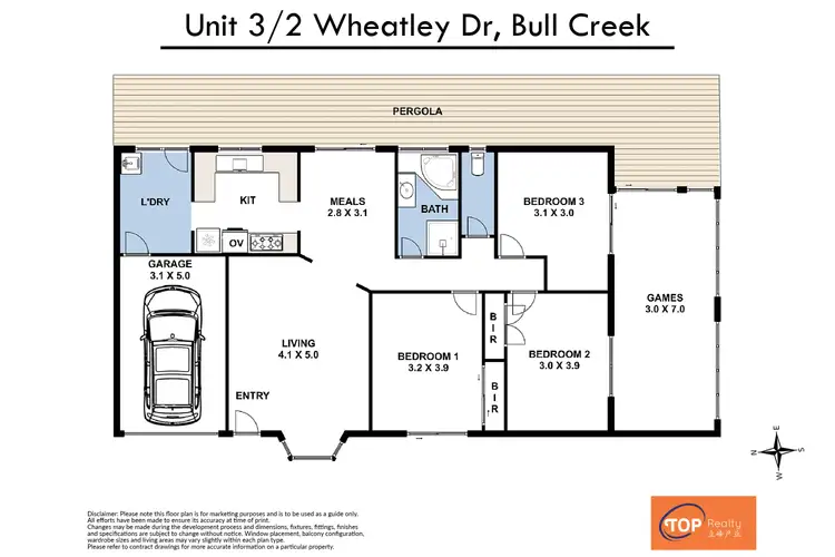 Floorplan of Homely house listing, Unit 3/2 Wheatley Drive, Bull Creek WA 6149