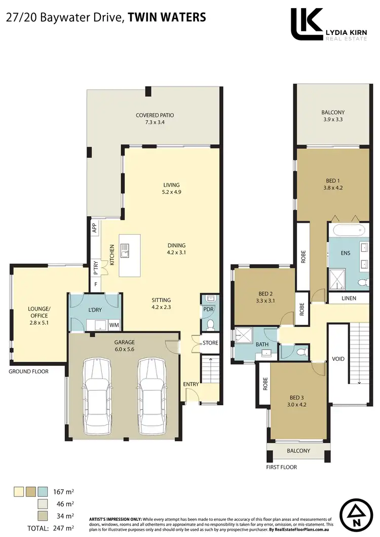 Floorplan of Homely semi-detached listing, Unit 27/20 Baywater Dr, Twin Waters QLD 4564