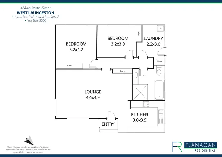 Floorplan of Homely unit listing, Unit 4/44A Laura St, West Launceston TAS 7250