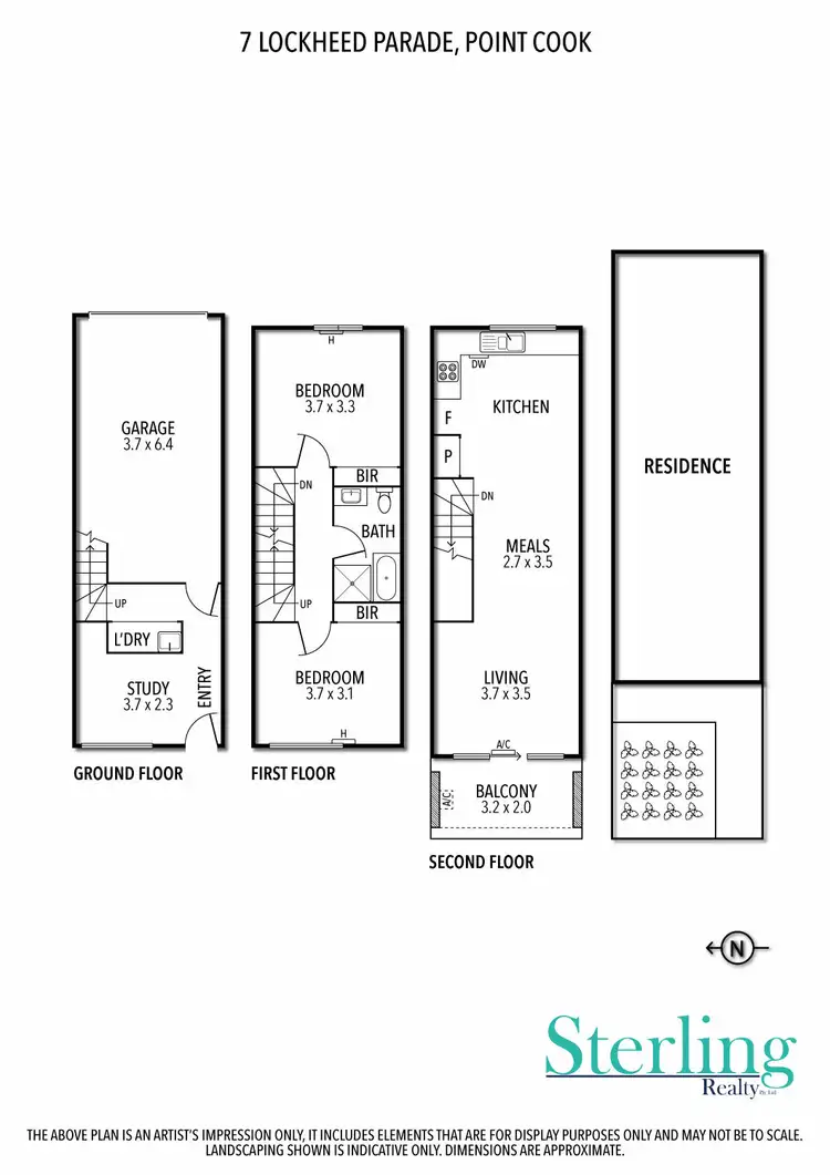 Floorplan of Homely townhouse listing, 7 Lockheed Parade, Point Cook VIC 3030