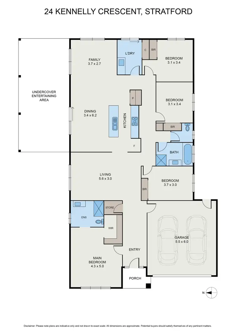 Floorplan of Homely house listing, 24 Kennelly Cres, Stratford VIC 3862