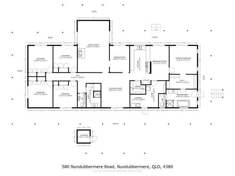 Floorplan of Homely house listing, 580 Nundubbermere Rd, Nundubbermere QLD 4380