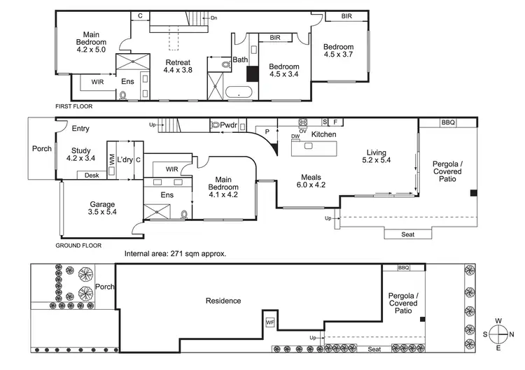 Floorplan of Homely townhouse listing, 13B Rosina Street, Bentleigh VIC 3204